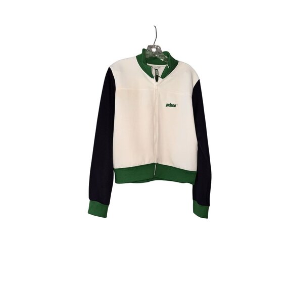 Zara x Prince Jackets & Blazers - Prince x Zara White & Navy Full-Zip Jacket  crop L Green Accents Polyester Blend